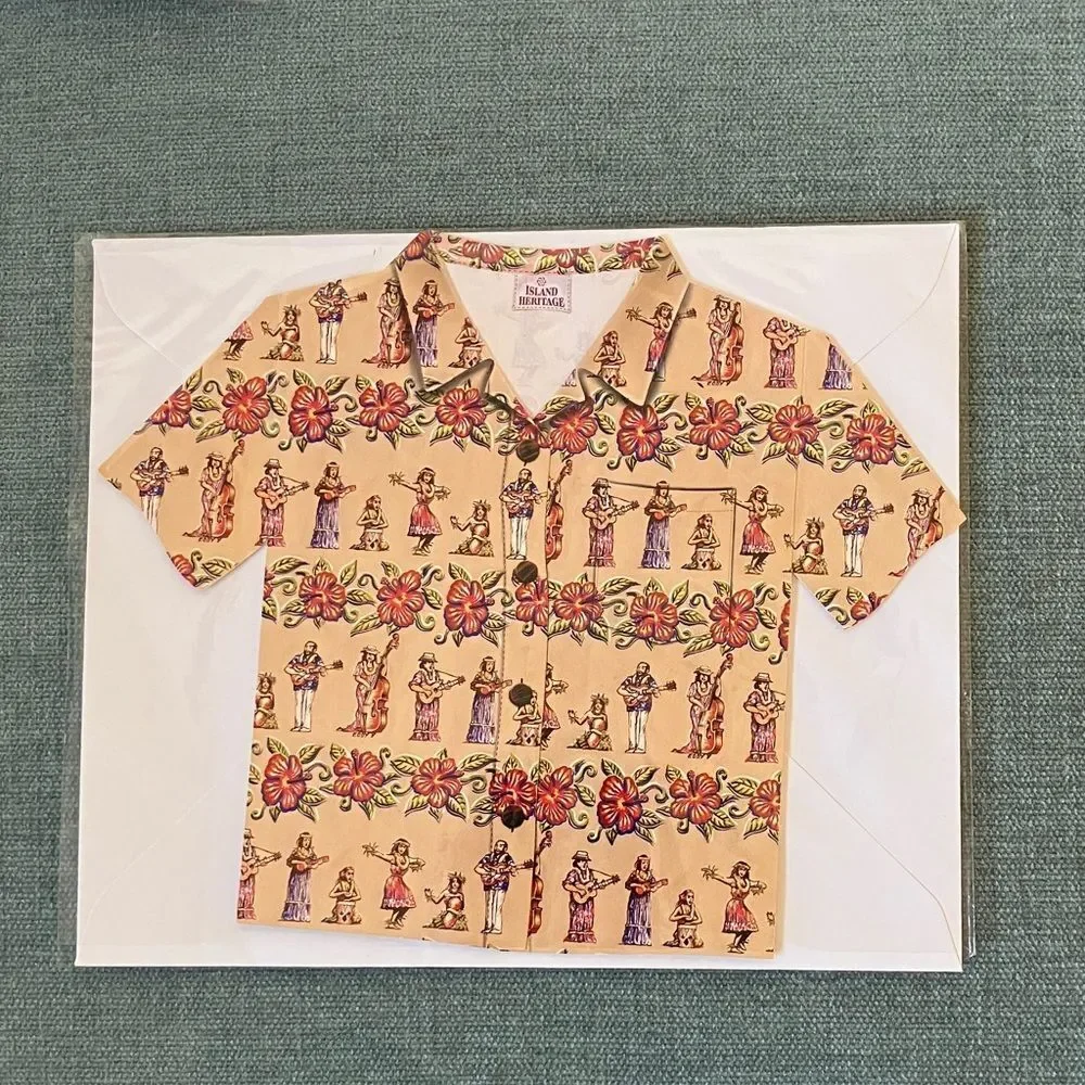 Hawaiian Shirt Stationery Card